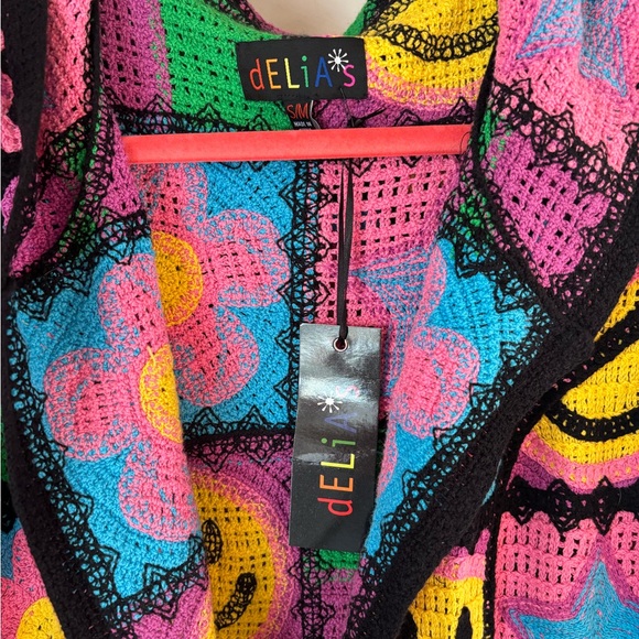 dELiA*s Happy In My Mind Crochet Cardigan - Picture 3 of 3